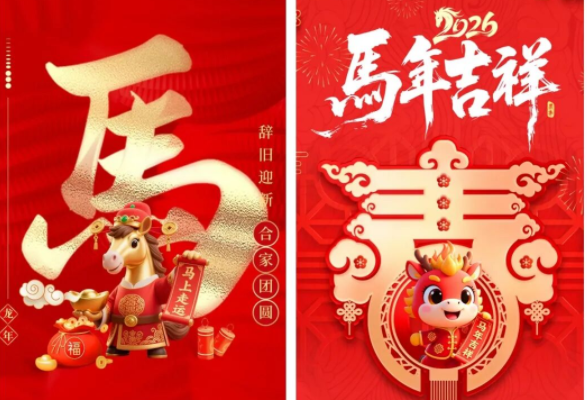 【2252期】2026马年新年新春元旦海报做完了吗，PSD源文件给您！